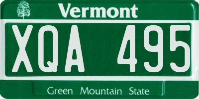 VT license plate XQA495