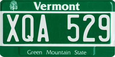 VT license plate XQA529
