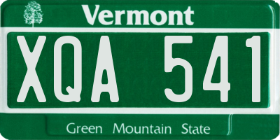 VT license plate XQA541