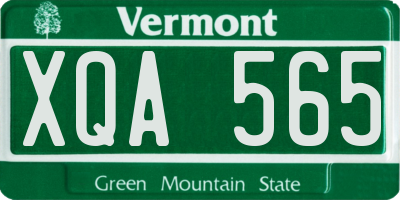 VT license plate XQA565
