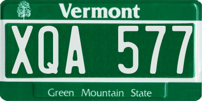 VT license plate XQA577