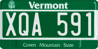 VT license plate XQA591