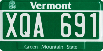 VT license plate XQA691