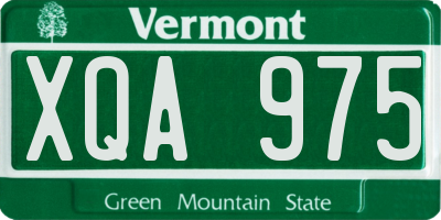 VT license plate XQA975
