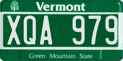 VT license plate XQA979