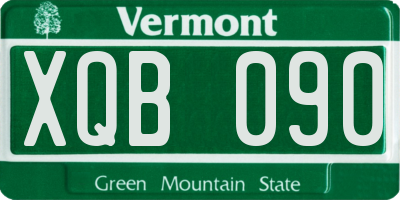 VT license plate XQB090