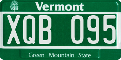 VT license plate XQB095