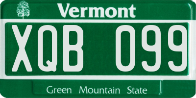 VT license plate XQB099