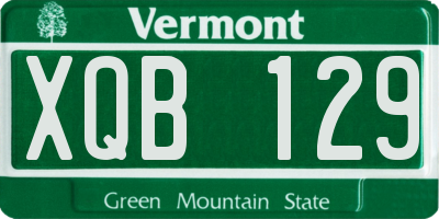 VT license plate XQB129