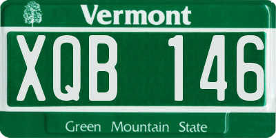 VT license plate XQB146