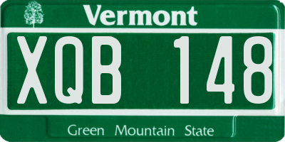 VT license plate XQB148