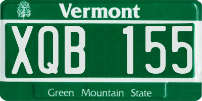VT license plate XQB155