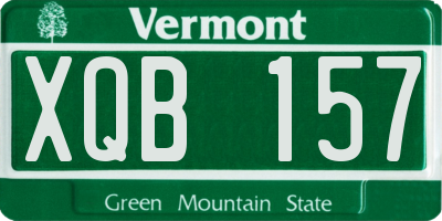 VT license plate XQB157