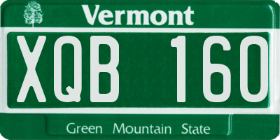 VT license plate XQB160