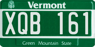 VT license plate XQB161
