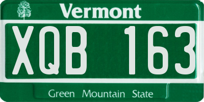 VT license plate XQB163