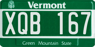VT license plate XQB167