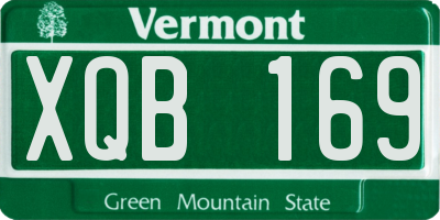 VT license plate XQB169