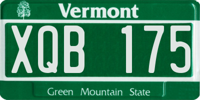 VT license plate XQB175
