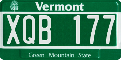 VT license plate XQB177