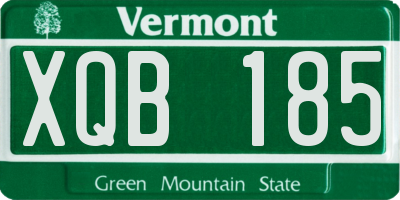 VT license plate XQB185