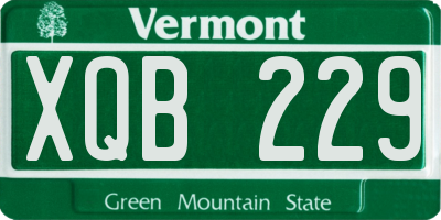VT license plate XQB229
