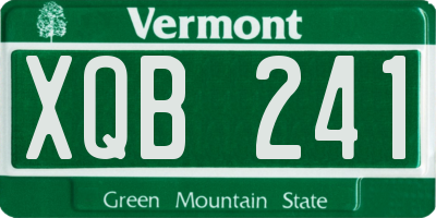 VT license plate XQB241