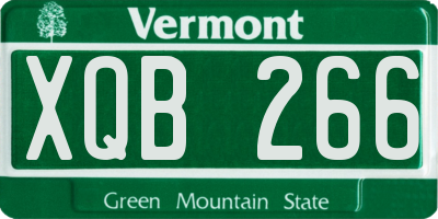 VT license plate XQB266