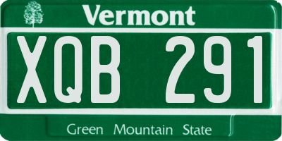 VT license plate XQB291