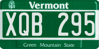 VT license plate XQB295