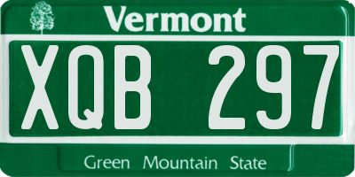 VT license plate XQB297