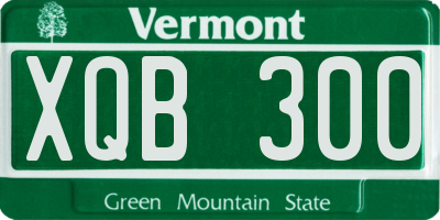 VT license plate XQB300