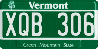 VT license plate XQB306