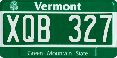 VT license plate XQB327