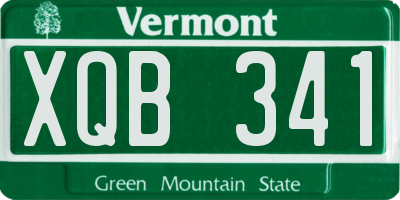 VT license plate XQB341