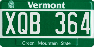 VT license plate XQB364