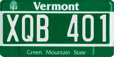 VT license plate XQB401