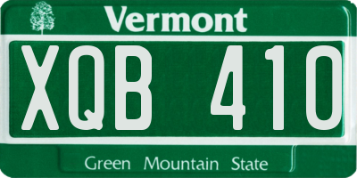 VT license plate XQB410