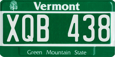 VT license plate XQB438