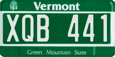 VT license plate XQB441