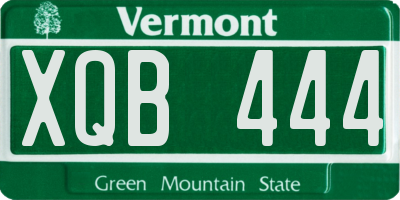 VT license plate XQB444