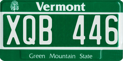 VT license plate XQB446