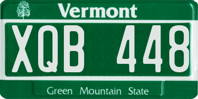 VT license plate XQB448