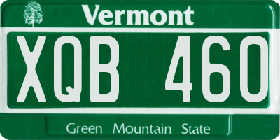 VT license plate XQB460