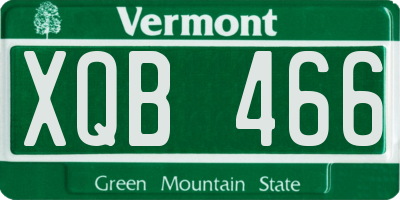 VT license plate XQB466