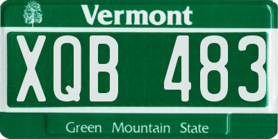 VT license plate XQB483