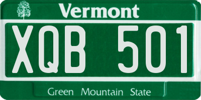 VT license plate XQB501