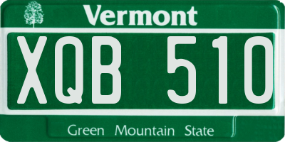VT license plate XQB510