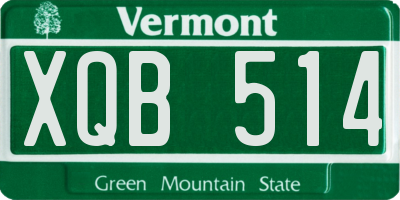VT license plate XQB514