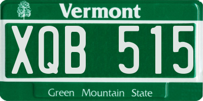 VT license plate XQB515